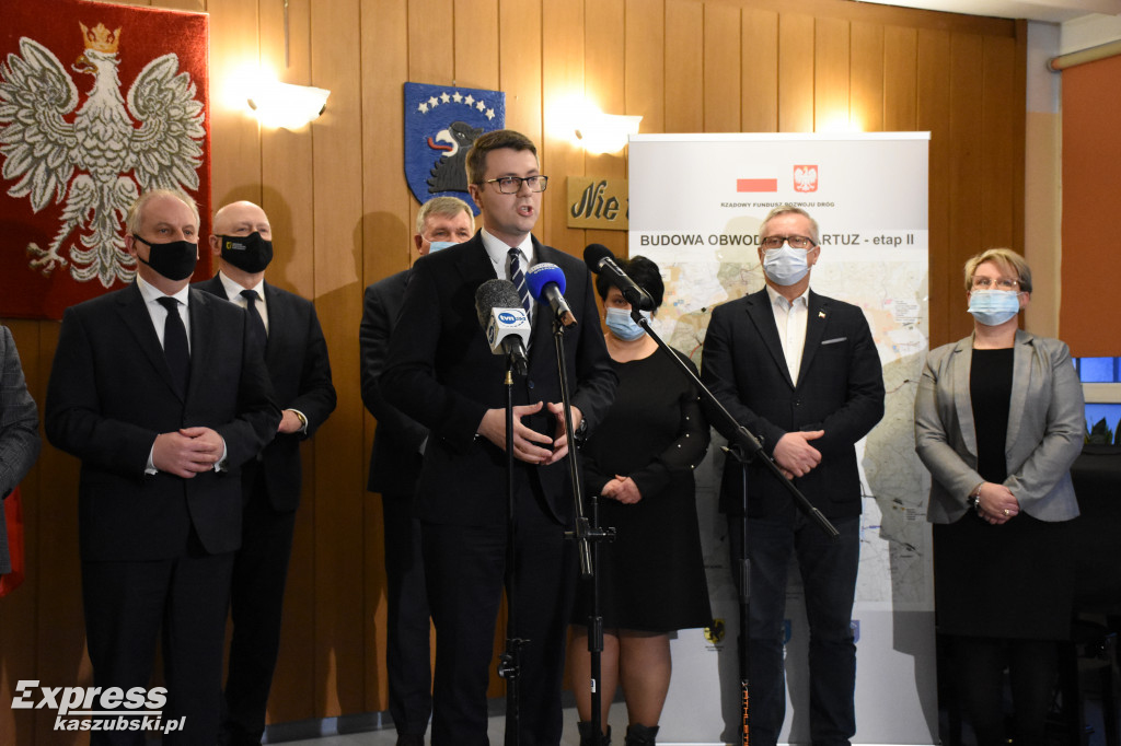 Konferencja prasowa ws. obwodnicy Kartuz