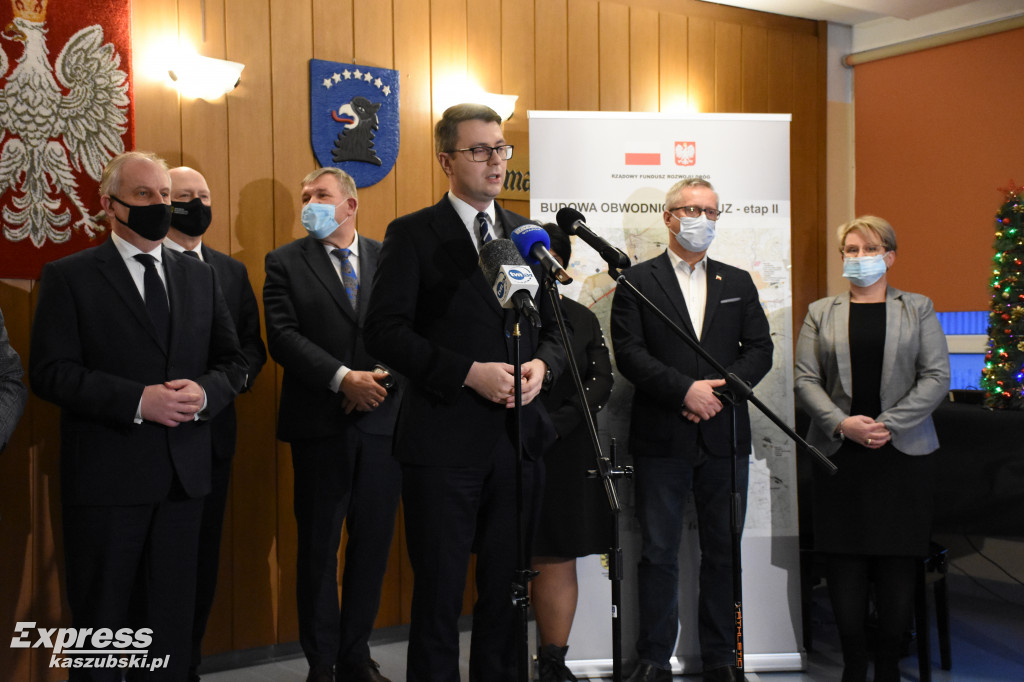 Konferencja prasowa ws. obwodnicy Kartuz