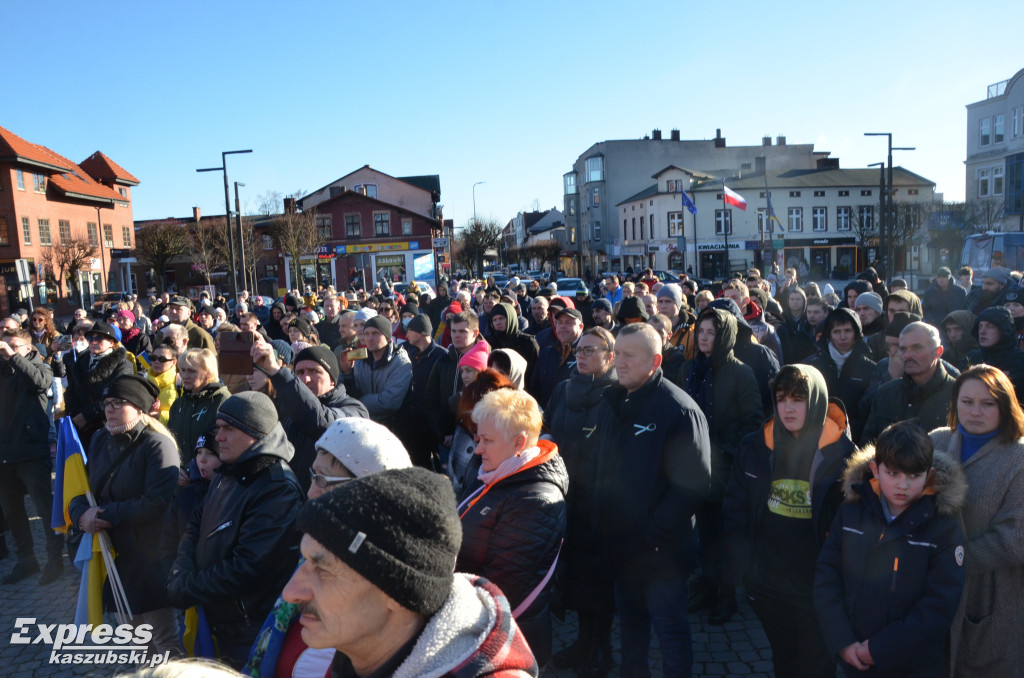 Kartuzy. Wiec poparcia dla Ukrainy