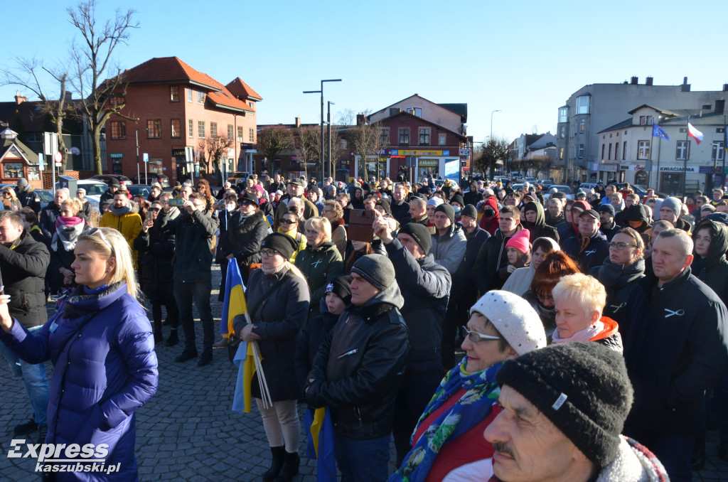 Kartuzy. Wiec poparcia dla Ukrainy