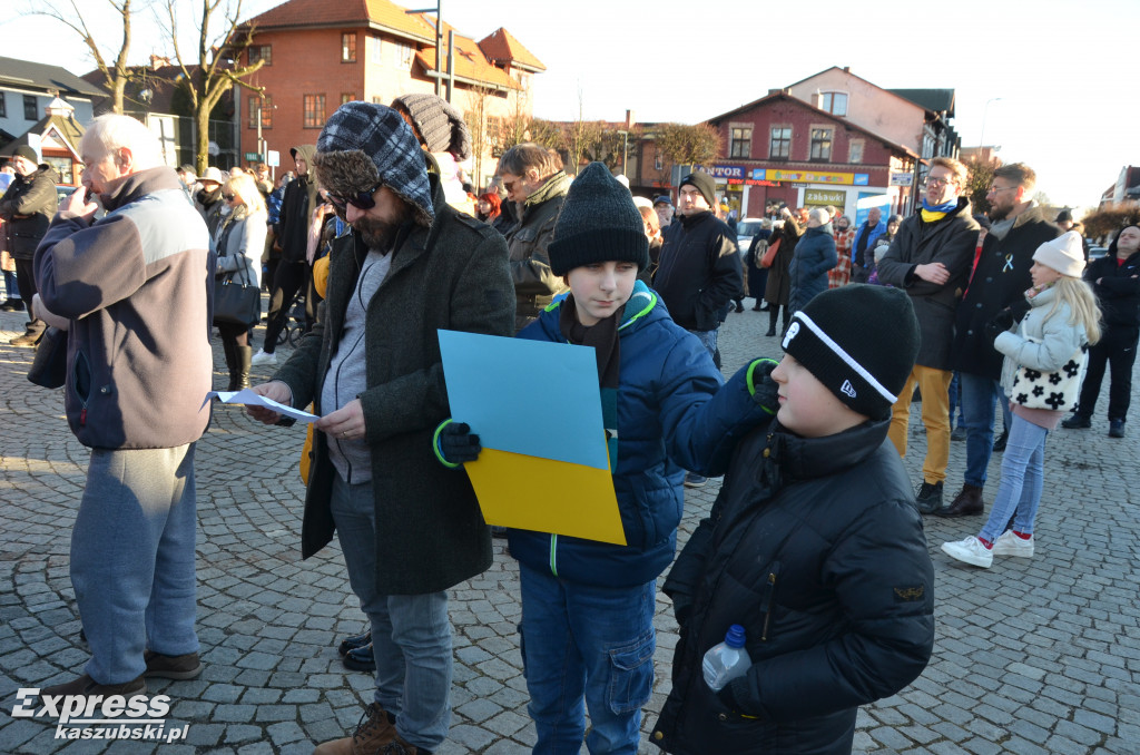 Kartuzy. Wiec poparcia dla Ukrainy
