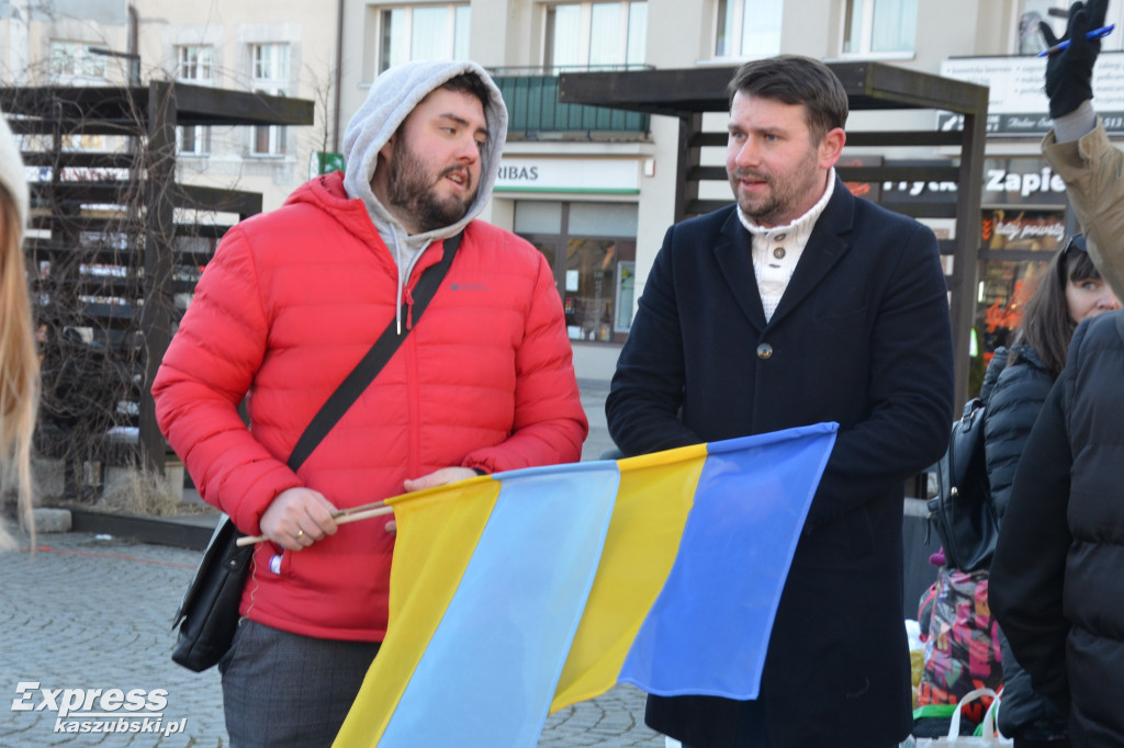 Kartuzy. Wiec poparcia dla Ukrainy