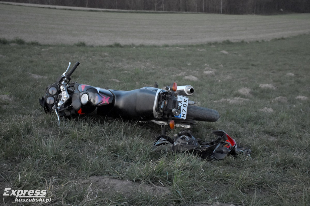 Cieszenie - wypadek motocyklisty