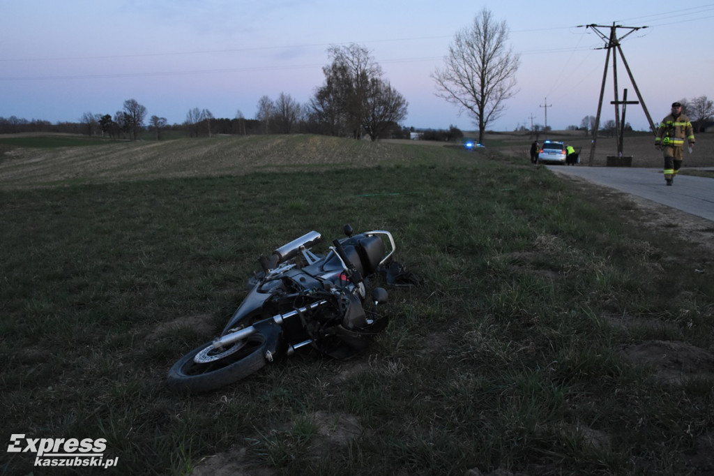 Cieszenie - wypadek motocyklisty