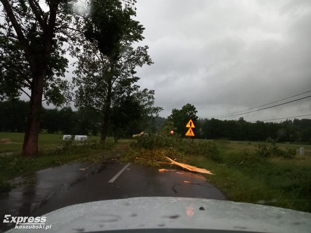 Gwałtowna burza-  zerwane dachy, połamane drzewa