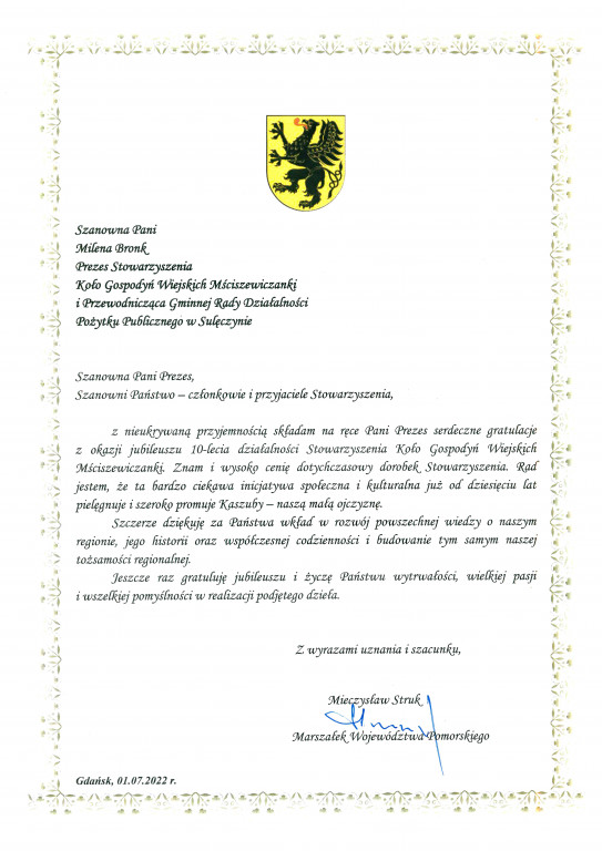 10-lecie KGW Mściszewiczanki