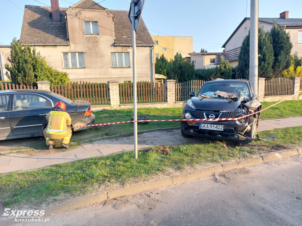 Wypadek na ul. Zamkowej w Kartuzach