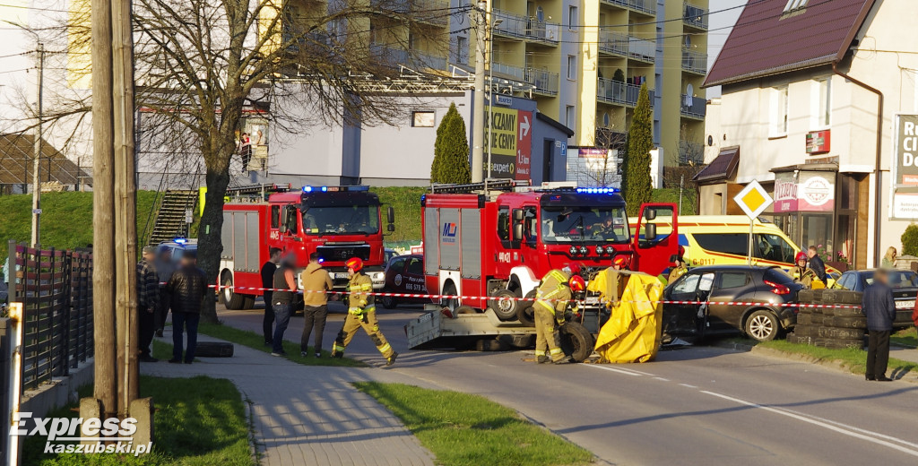 Wypadek na ul. Zamkowej w Kartuzach