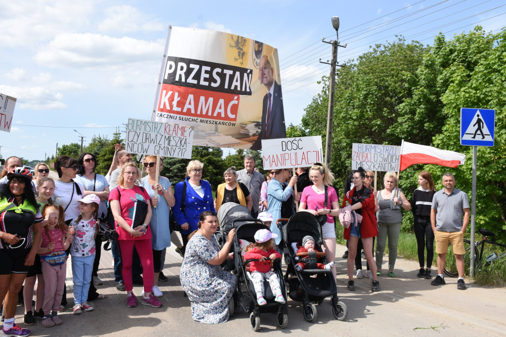 Protest mieszkańców Otomina