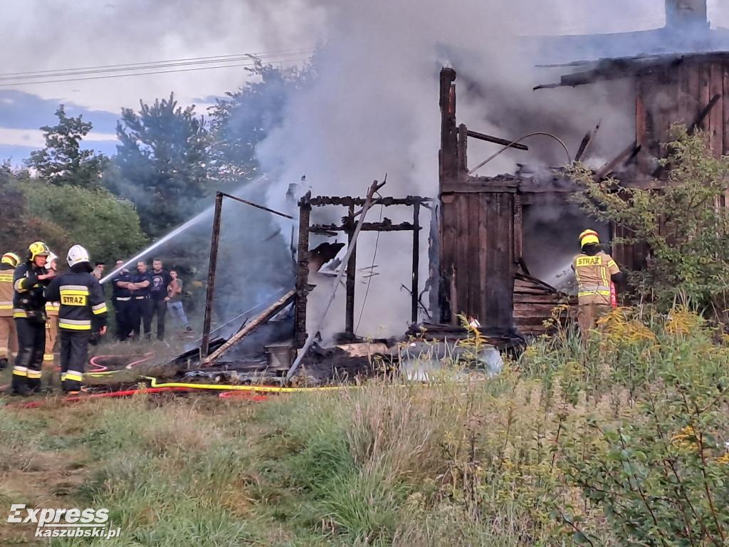 Pożar budynku w Żukowie