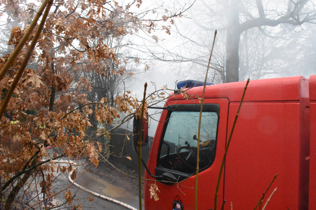 Pożar domku letniskowego w Ręboszewie