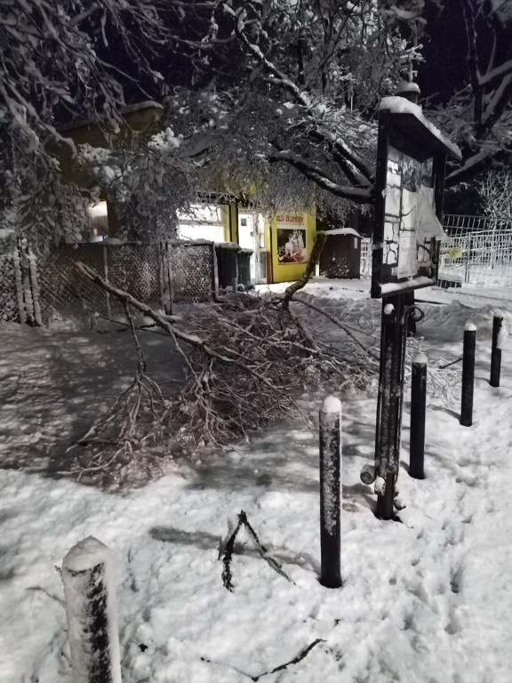 Skutki śnieżycy w pow. kartuskim