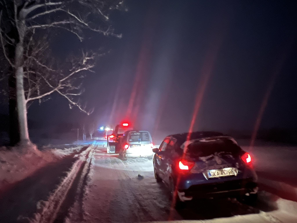 Skutki śnieżycy w pow. kartuskim