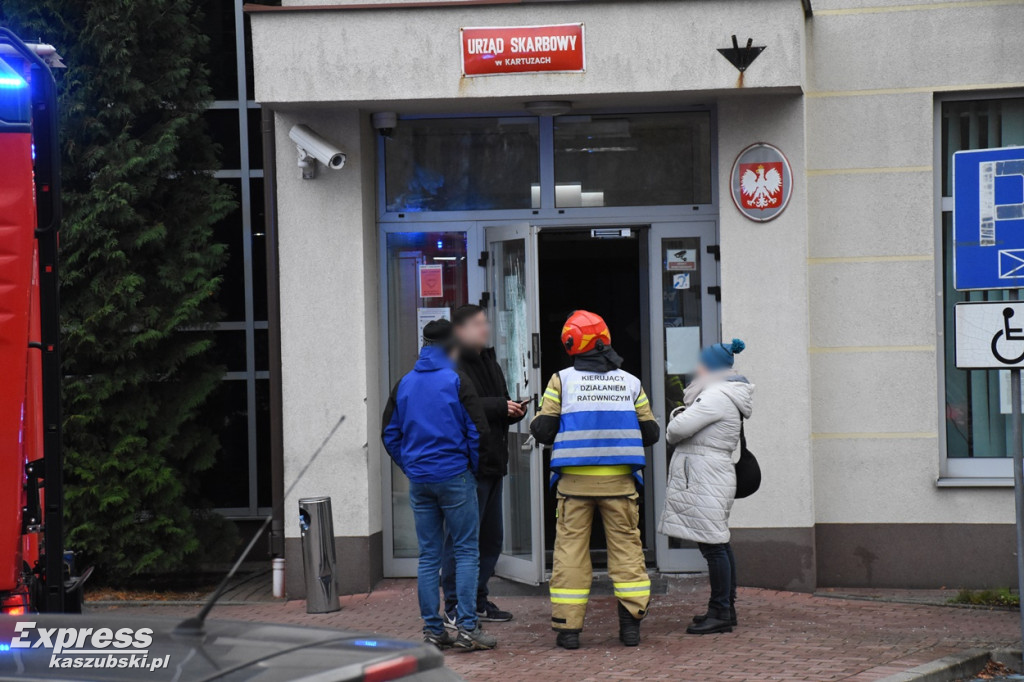 Pożar budynku Urzędu Skarbowego w Kartuzach