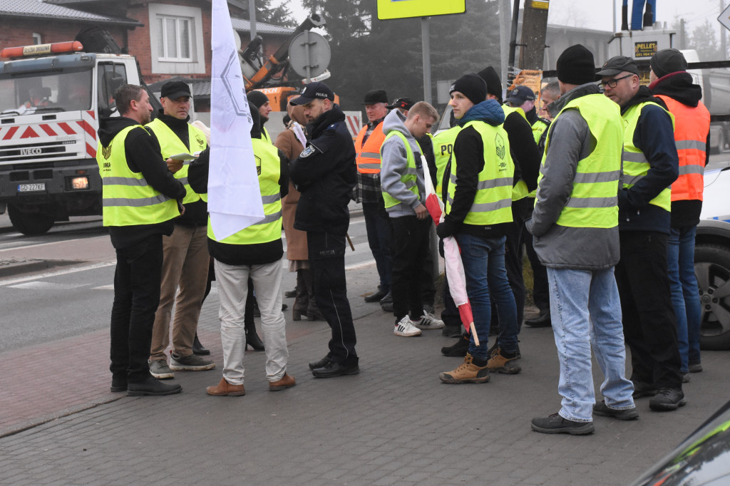 Protest rolników w Egiertowie