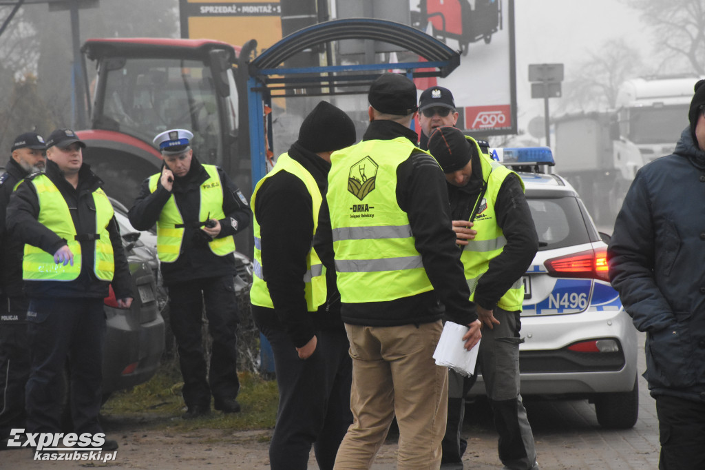 Protest rolników w Egiertowie