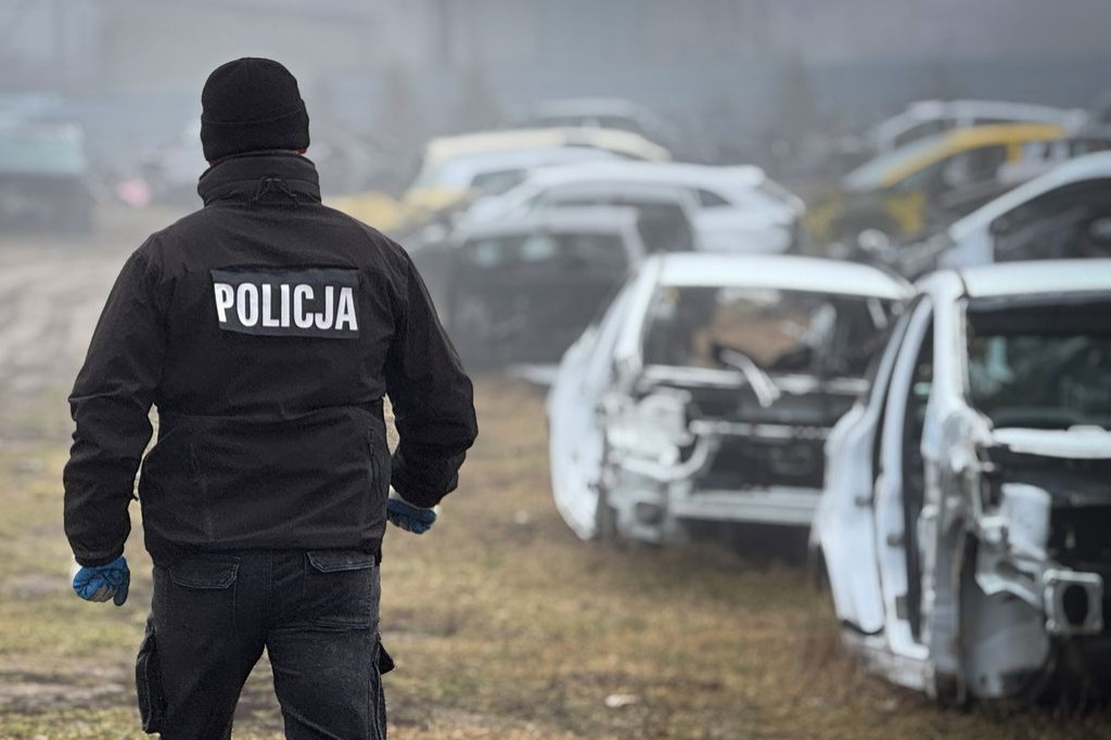 Policyjna akcja na złomowiskach samochodowych