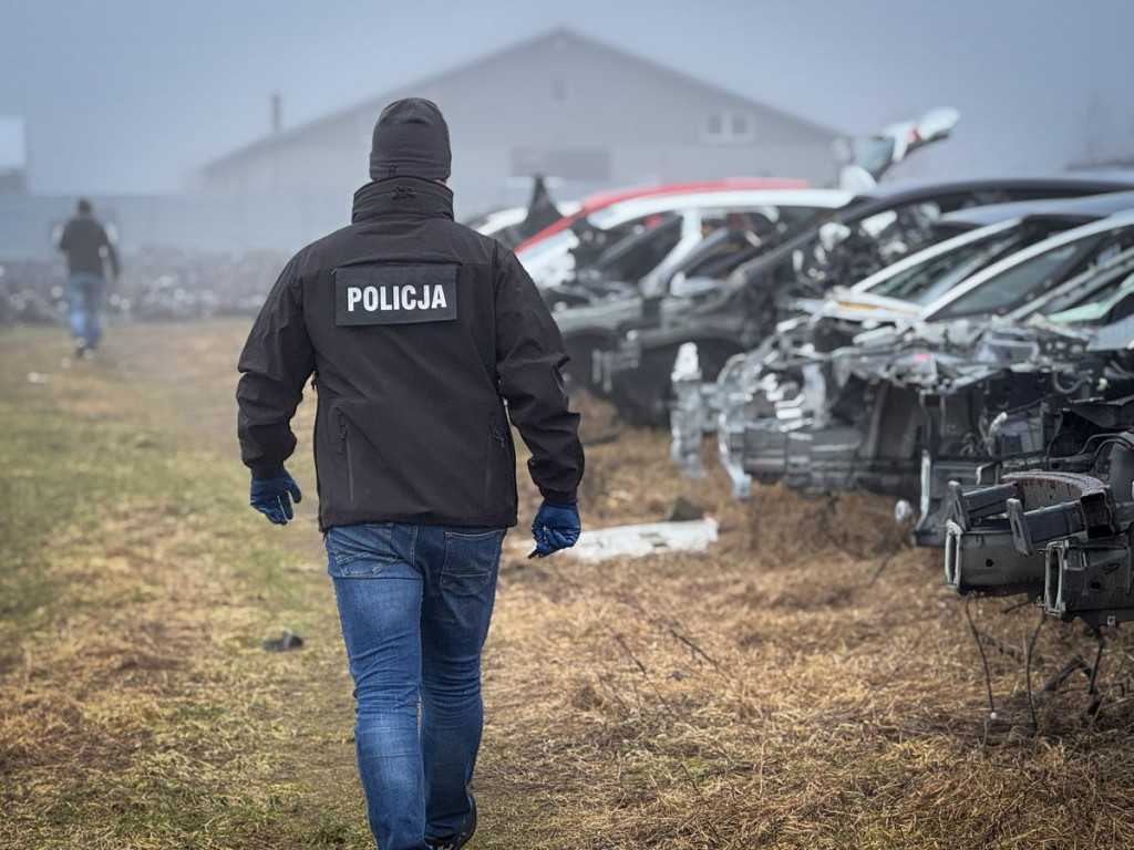 Policyjna akcja na złomowiskach samochodowych