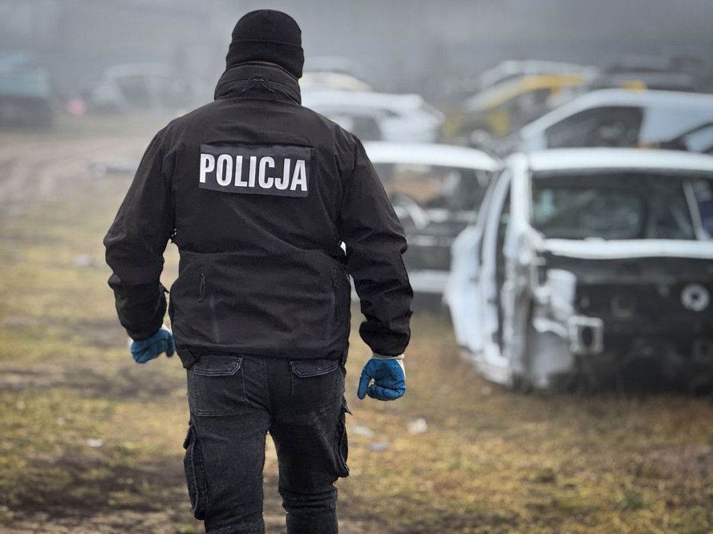 Policyjna akcja na złomowiskach samochodowych