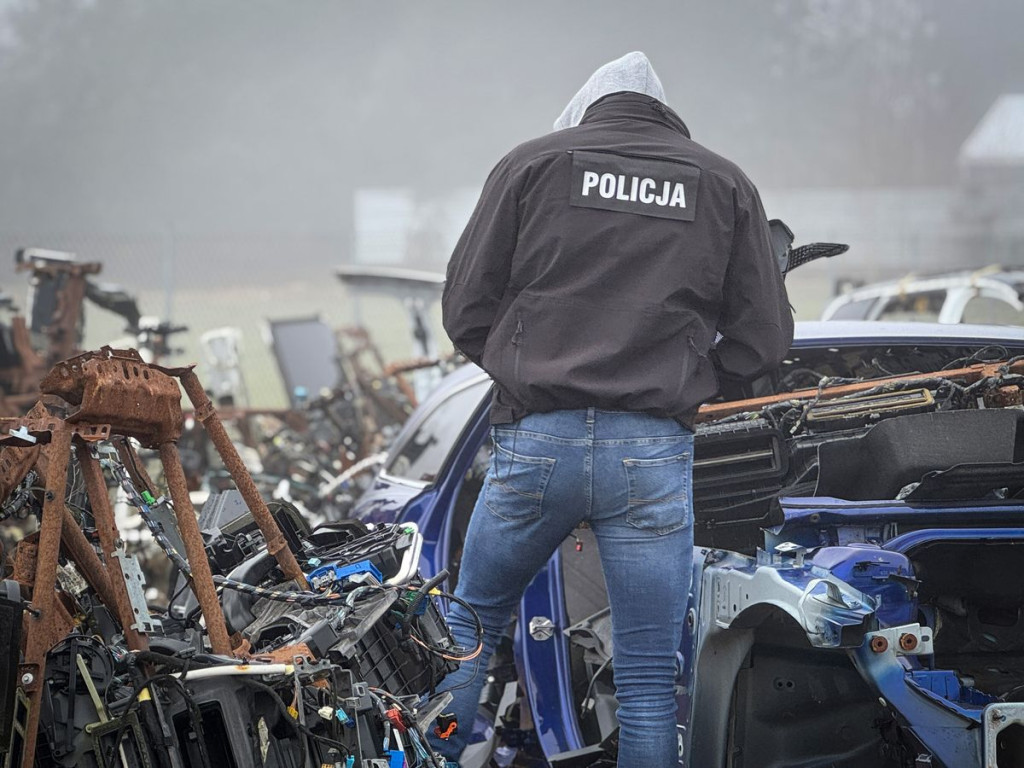 Policyjna akcja na złomowiskach samochodowych