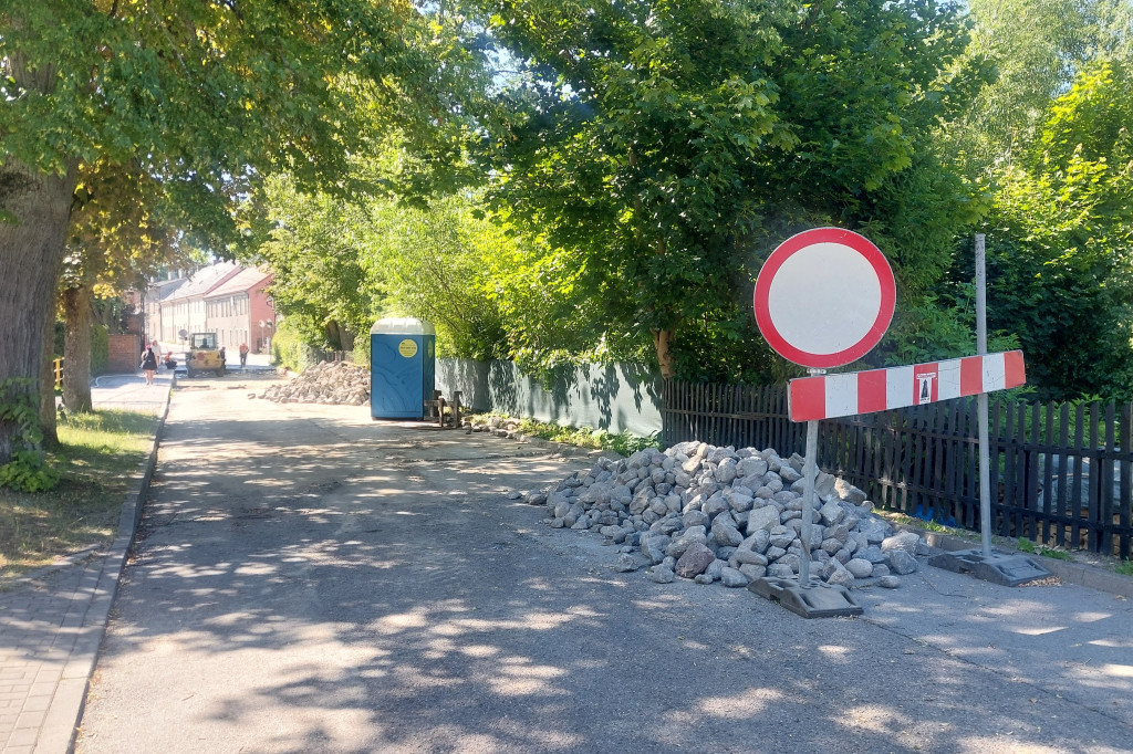 Remont ulicy Klasztornej w Kartuzach