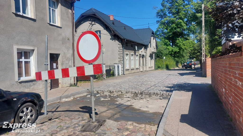 Remont ulicy Klasztornej w Kartuzach