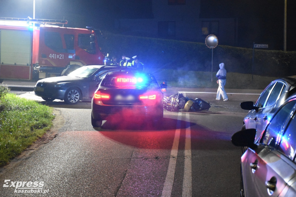 Wypadek motocyklisty w Ręboszewie