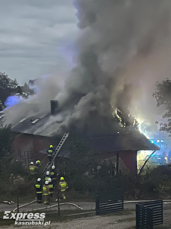 Pożar budynku w Gowidlinie