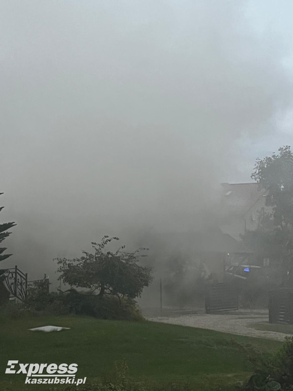 Pożar budynku w Gowidlinie