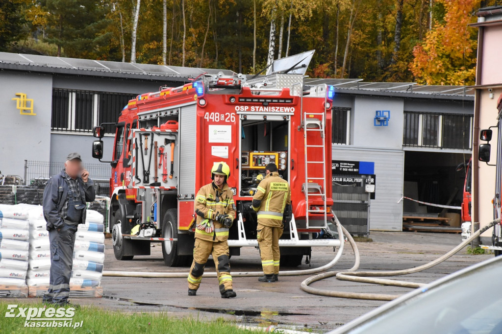 Pożar hali w Staniszewie