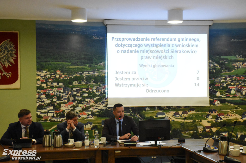 Burzliwa sesja w Sierakowicach