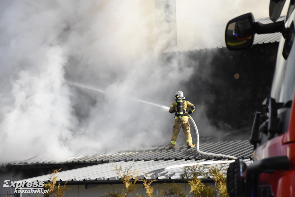 Pożar lakierni w Łapalicach