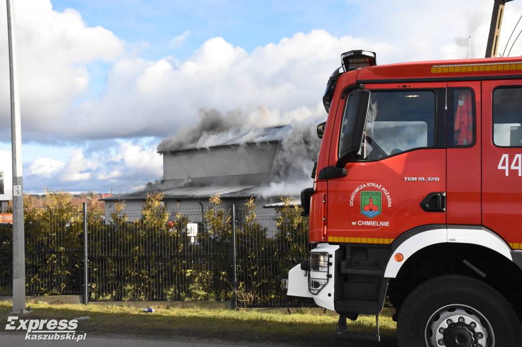 Pożar lakierni w Łapalicach
