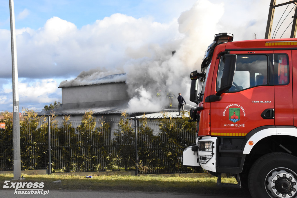 Pożar lakierni w Łapalicach
