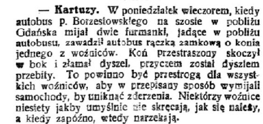 Wycinki z Gazety Kartuskiej z wydań z 16 i 19 stycznia 1926 r.