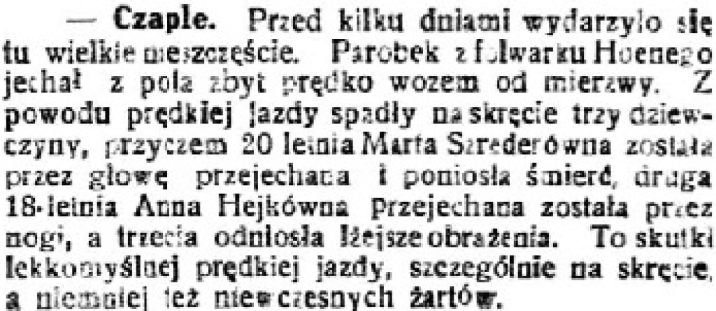 Wycinki z Gazety Kartuskiej z wydań z 16 i 19 stycznia 1926 r.