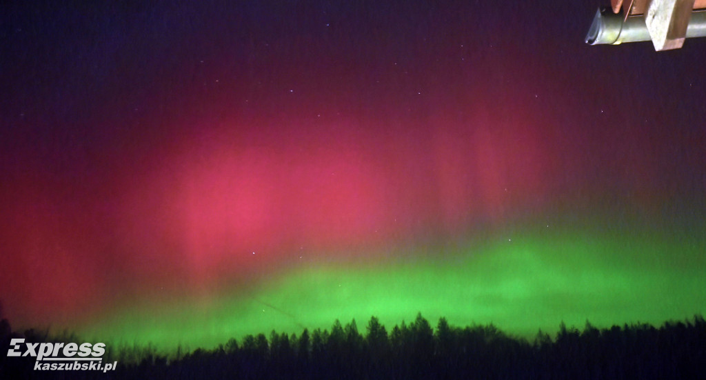 Zorza widziana na Kaszubach