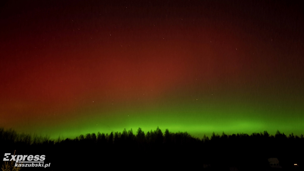 Zorza widziana na Kaszubach