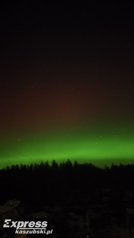 Zorza widziana na Kaszubach