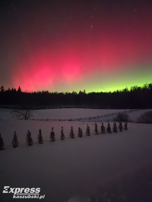 Zorza widziana na Kaszubach