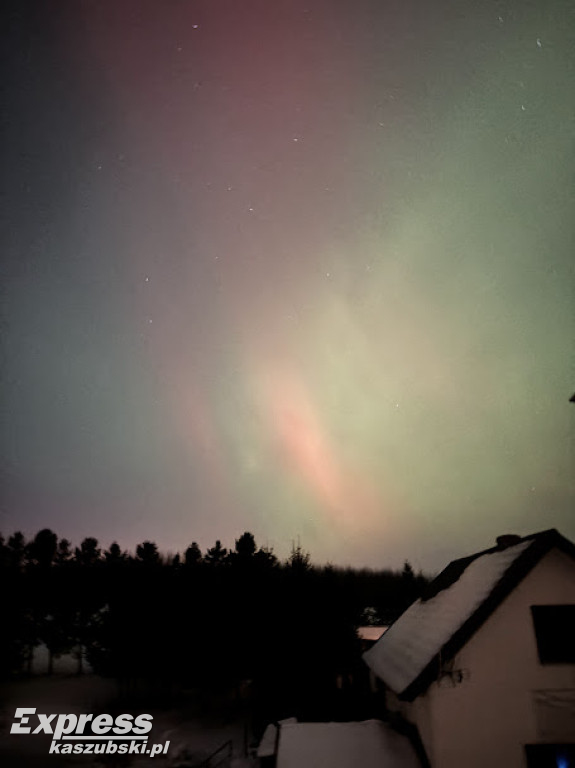Zorza widziana na Kaszubach
