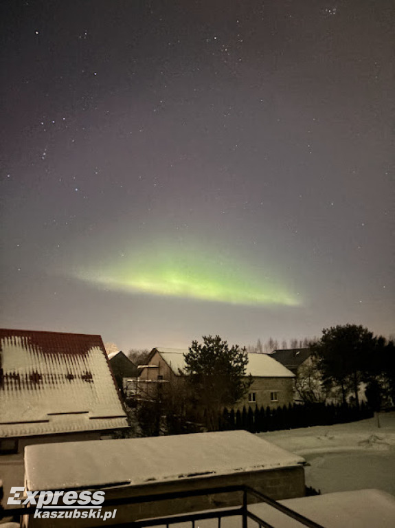 Zorza widziana na Kaszubach