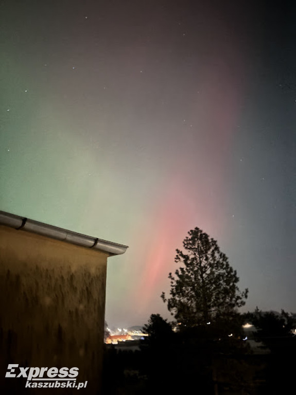 Zorza widziana na Kaszubach
