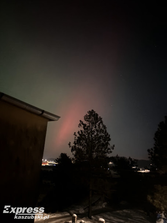 Zorza widziana na Kaszubach