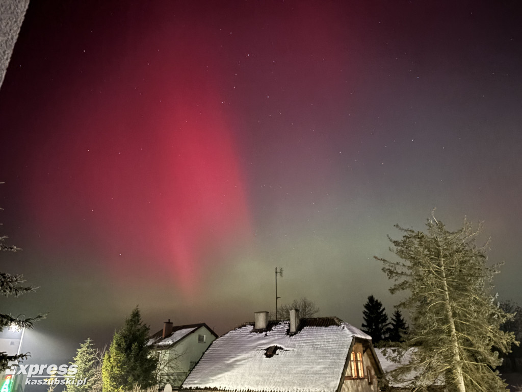 Zorza widziana na Kaszubach