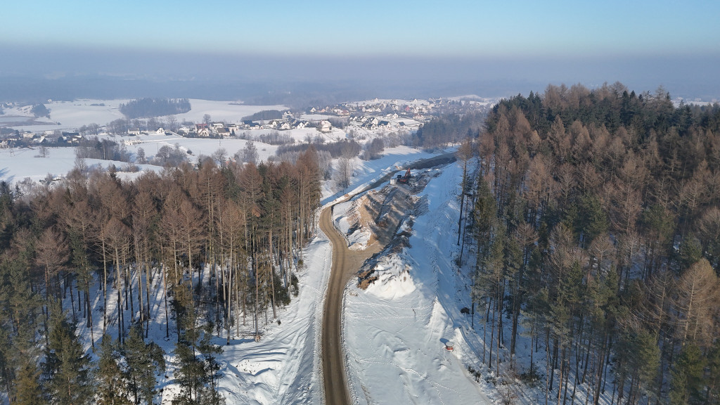 Budowa obwodnicy Kartuz - styczeń 2026