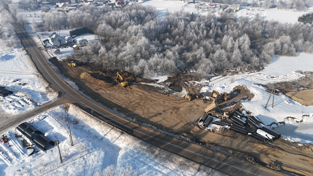 Budowa obwodnicy Kartuz - styczeń 2026