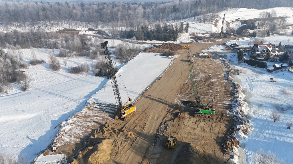 Budowa obwodnicy Kartuz - styczeń 2026