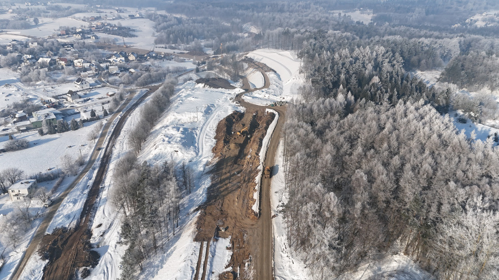 Budowa obwodnicy Kartuz - styczeń 2026