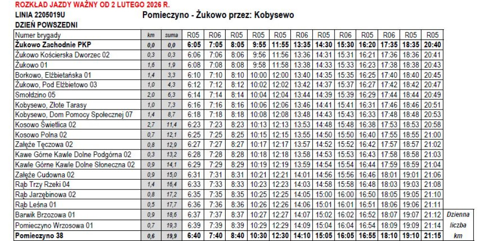 Nowe linie autobusowe - rozkłady jazdy
